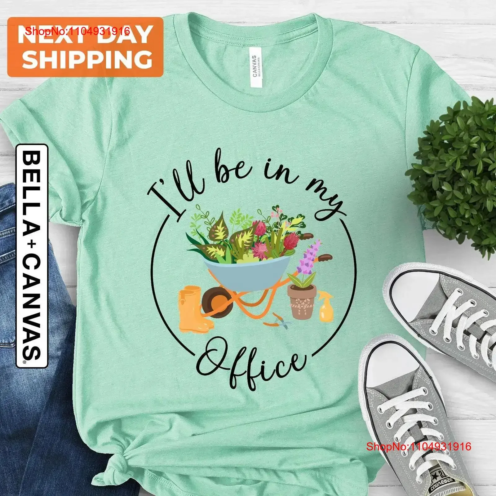 

I'll Be In My Office T Shirt Garden Gardening Love Lover Mother's Day Gardener Idea vintage Washed homme Breathable Stretched
