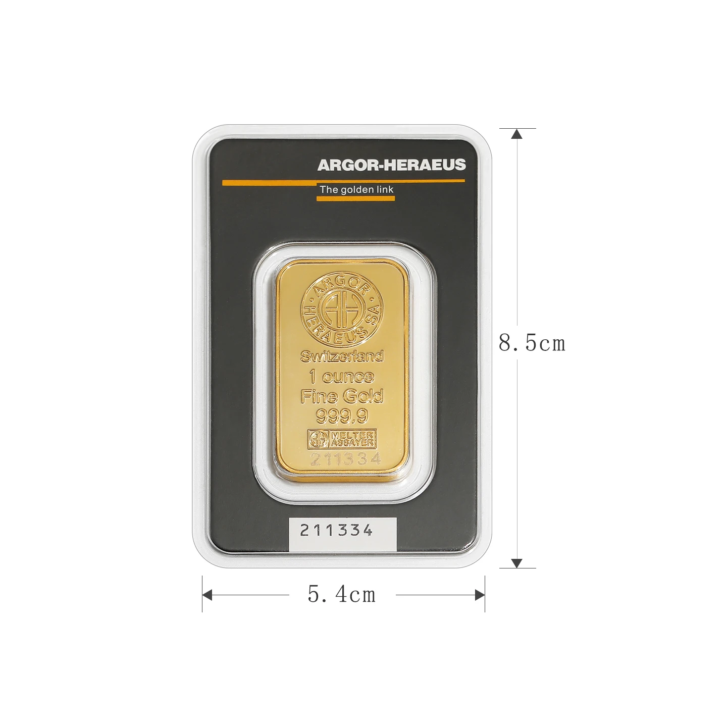 2026 new Non Magnetic AH 1oz Gold-Plated Brass Bullion Bar Serial Number with New Black Packaging Collectible