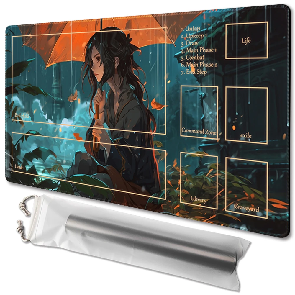 

Sunny day girl-Board Game TCG Playmat Table Mat Game Size 60X35 CM Mousepad Compatible for MTG CCG