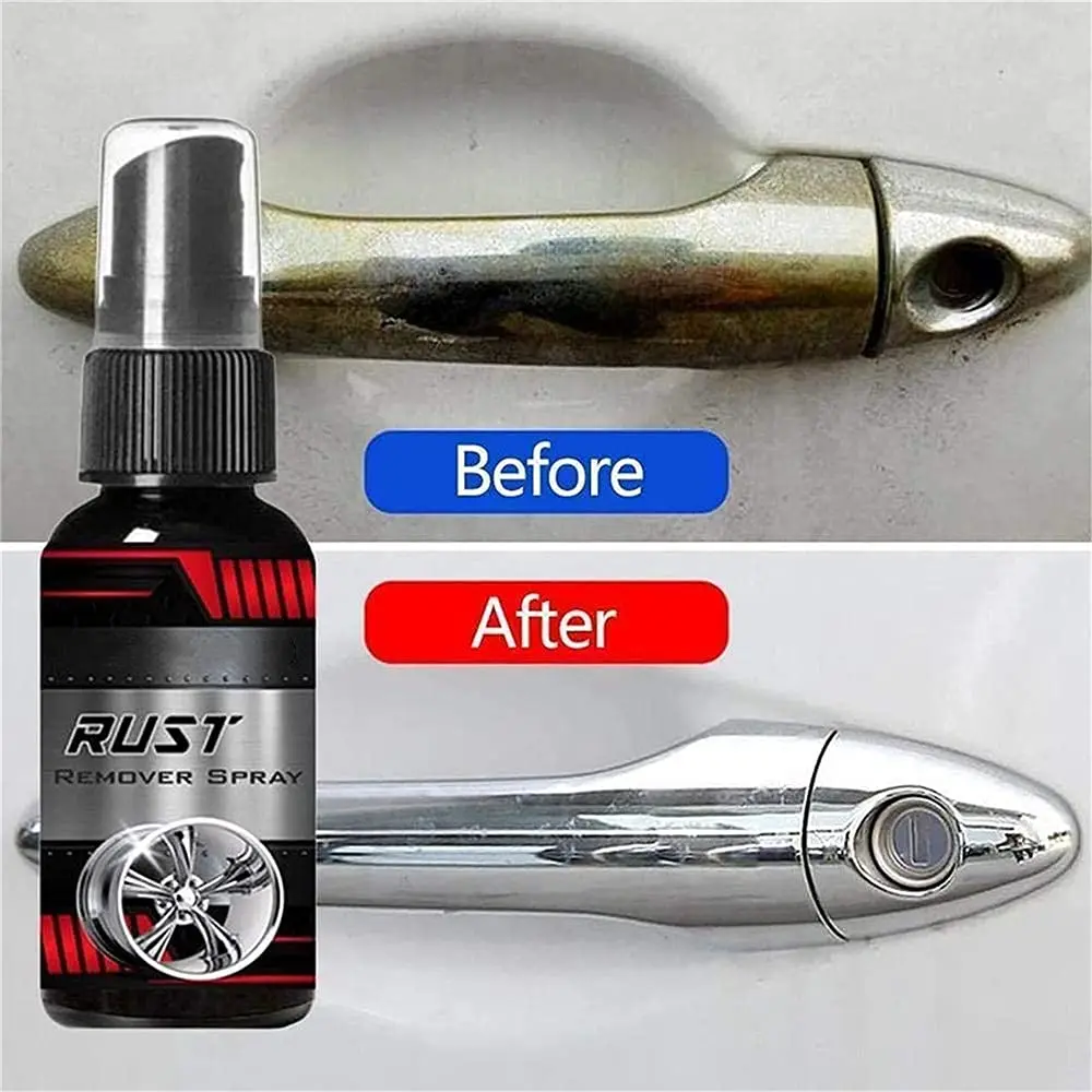 

Rust Inhibitor and Remover Spray - Car Maintenance Cleaning for Metal, Chrome, and Paint Surfaces with Anti-rust Lubricant 30ml