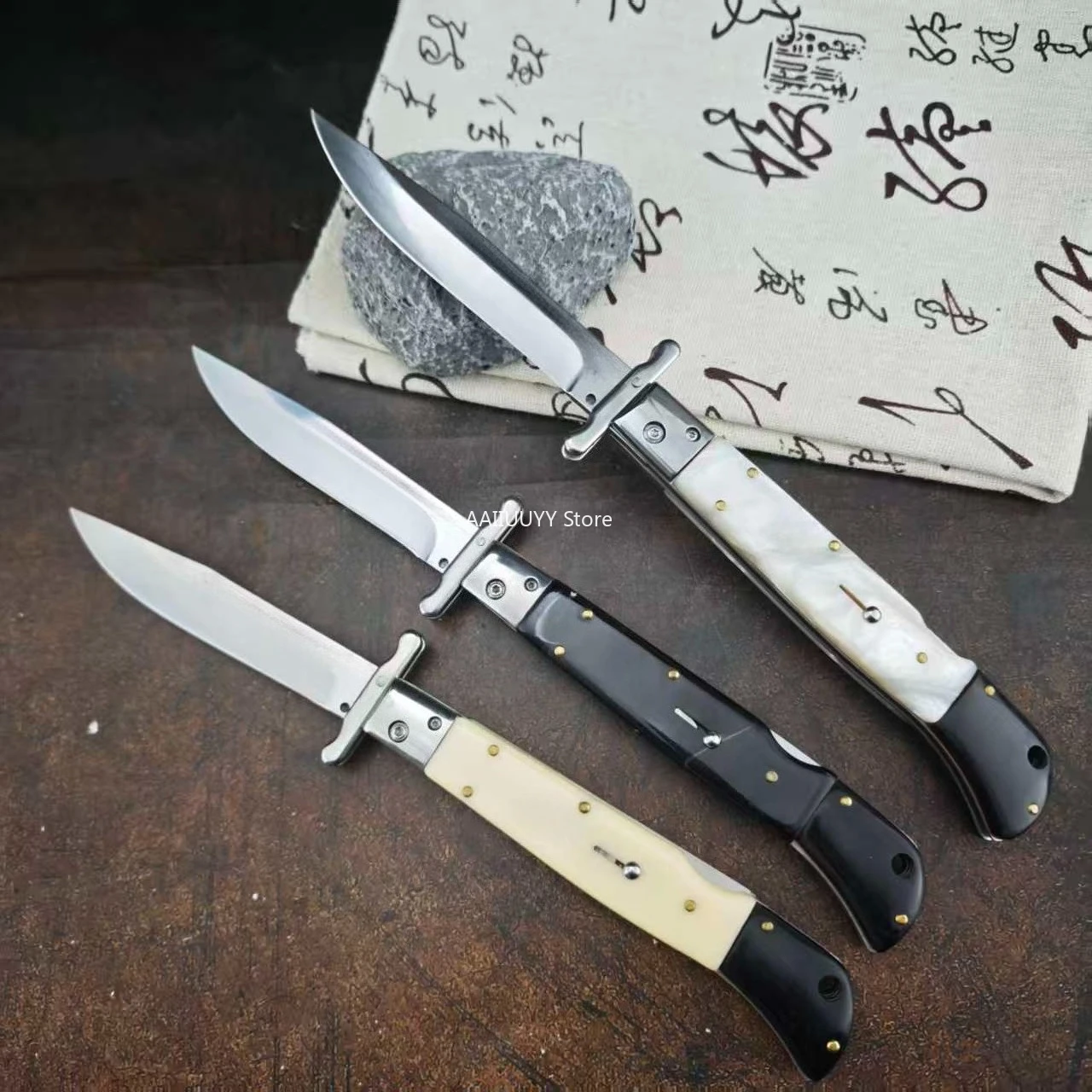 Russian Finka NKVD Tactical Hunting 440C Blade Camping Folding Knife High Quality Survival Pocketnives Multifunctional Tools