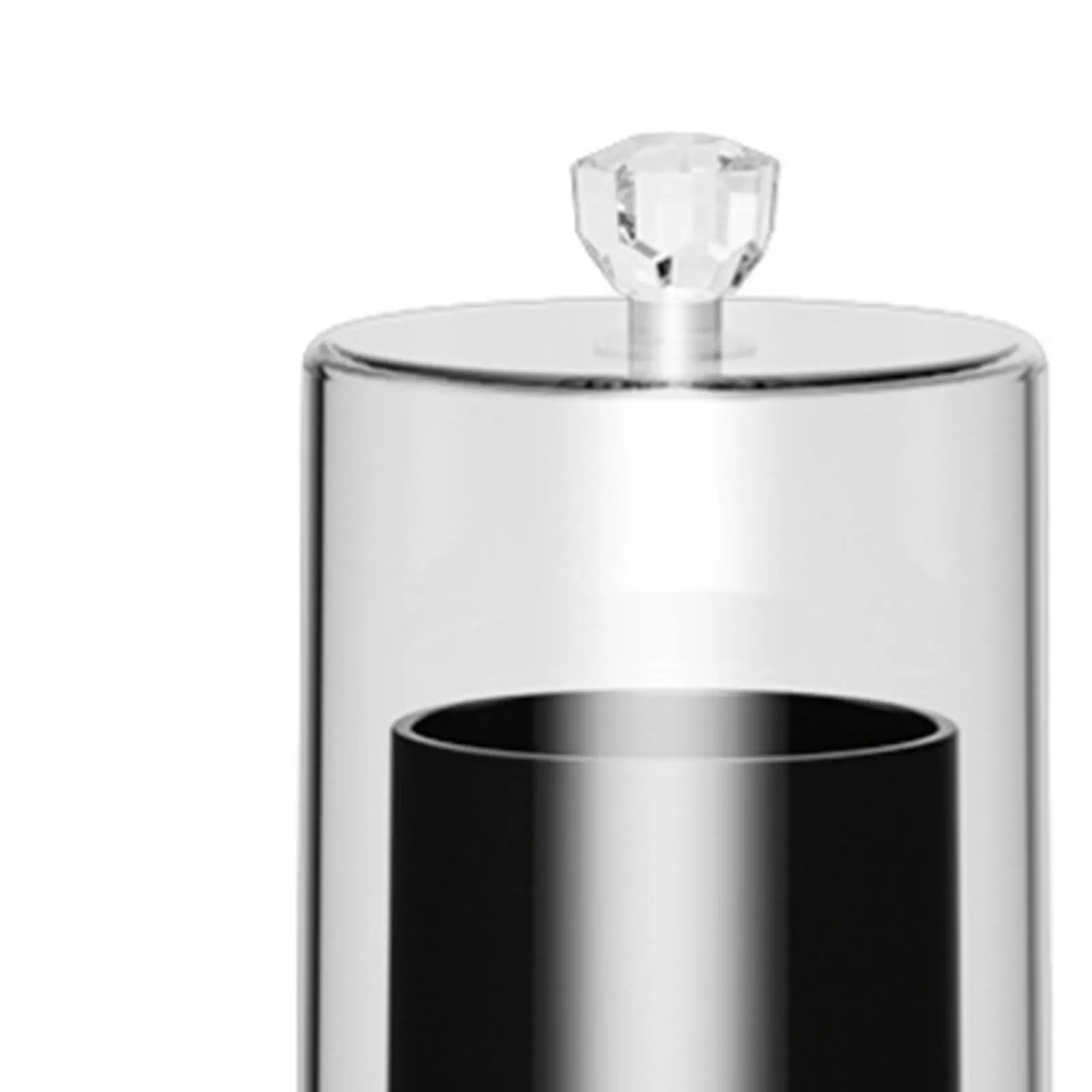 뚜껑이 있는 면봉 홀더 현대적인 플라스틱 보관함 화장대용 면봉 정리함