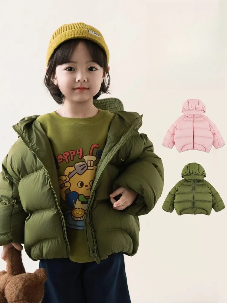

Toddler Girls 2025 Winter New Warm Hooded Down Jacket 95 White Duck Down Kids Coat Girls Winter Wear 1-7 Years
