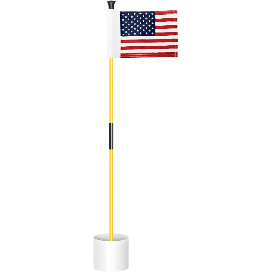 

Golf Flagstick Mini Practice Putting Green Flags for Yard All 3 Feet Golf Pin Flag Hole Cup Combo Kit Fiberglass Portable 2Sect