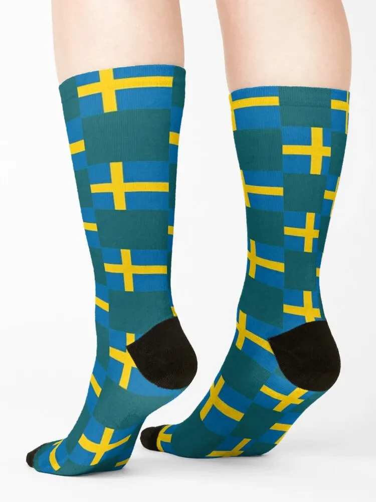 Sweden Flag Swedish Flag Socks compression New year\'s christmas gifts Male Socks Women\'s