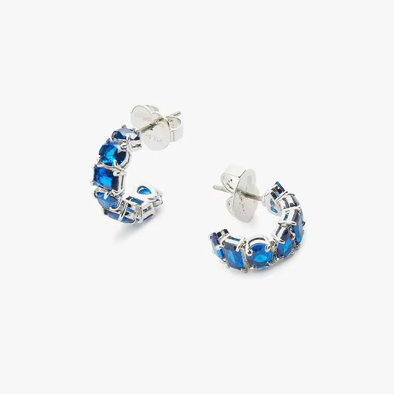 Sapphire Fashion Temperament Earrings Design Temperament Versatile Xiaoxiangfeng Retro Earrings