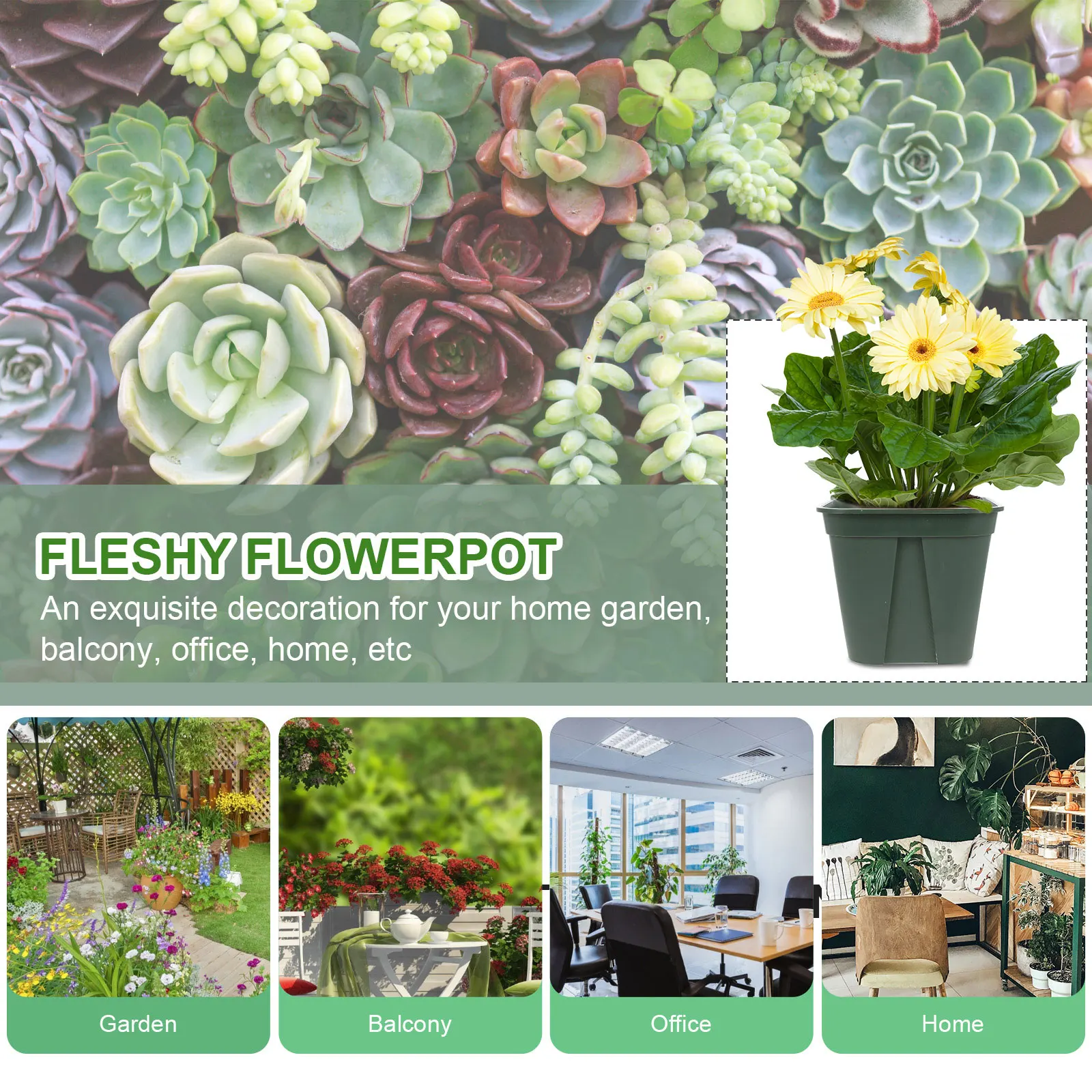 

6Pcs Root Control Gardening Flowerpots Plastic Square Nursery Plant Containers Breathable for Indoor Plants Gardening Container