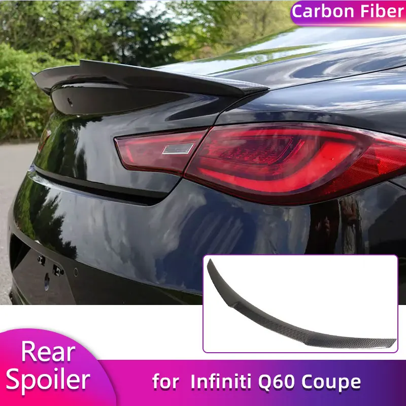 Vollcarbon-Heckspoiler für Infiniti Q60 Coupé 2016-2019, Rennsport-Heckspoiler, Kofferraumflügel, Karosserie-Kit