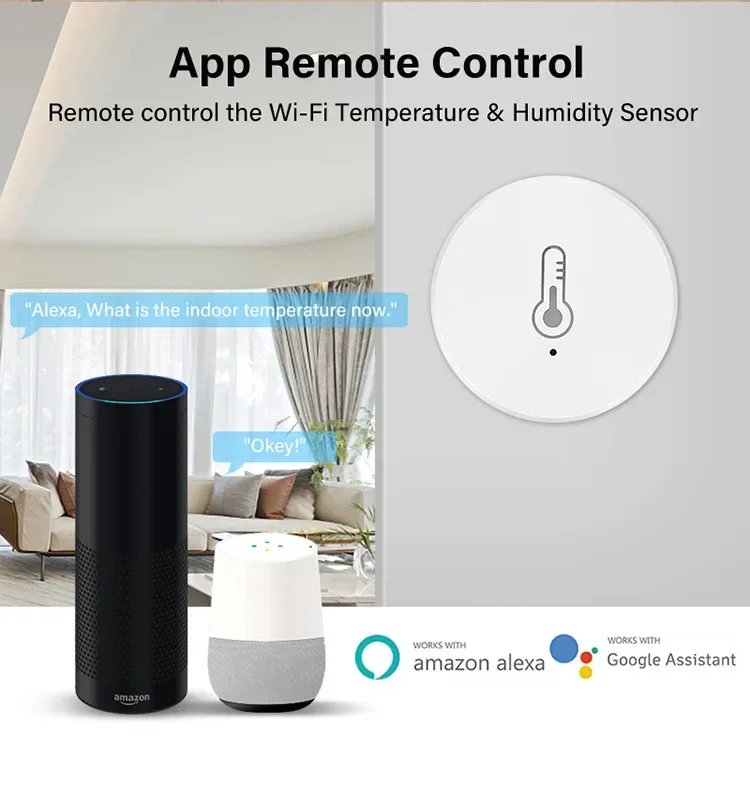 Tuya Smart Zigbee Temperature And Humidity Sensor Indoor Thermometer Monitor Work With Alexa Google Home home automation