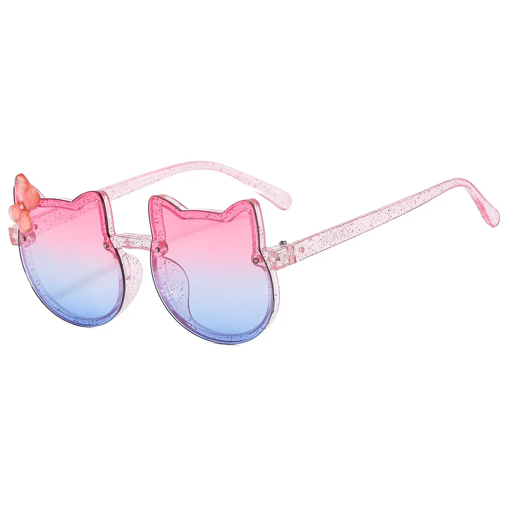 Lunettes de soleil en forme d'ours pour enfants, lunettes de soleil pour enfants, lunettes de dessin animé, nuances anti-absorbe ouissement pour garçons, lunettes de soleil carillon pour filles