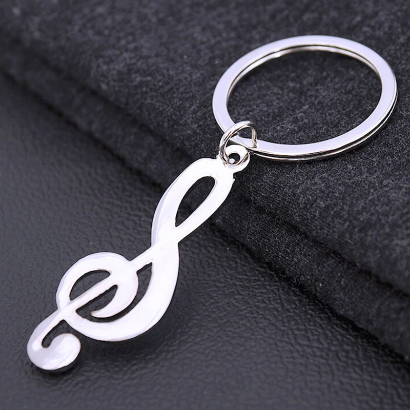 Fashion Cool Musical Note Key Ring Keyfob Keyring Music Symbol Keychain Gift New