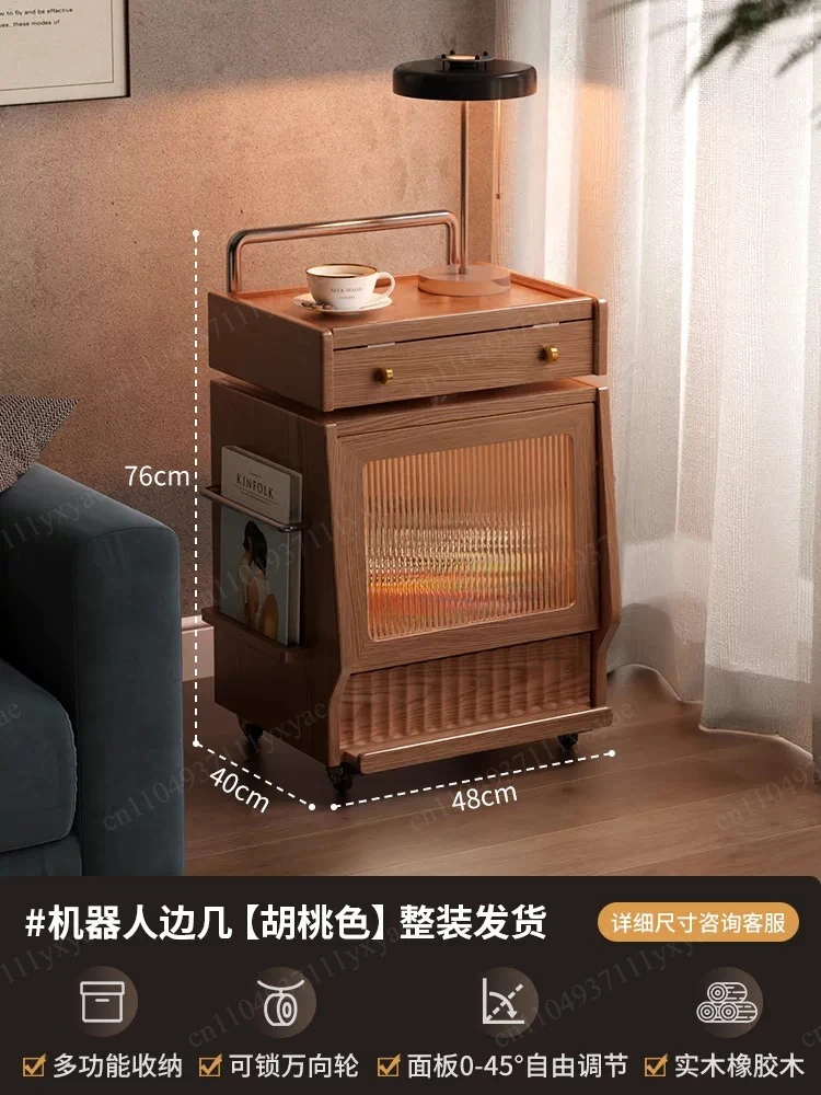 Suitable for solid wood movable small side cabinets and antique tea table carts