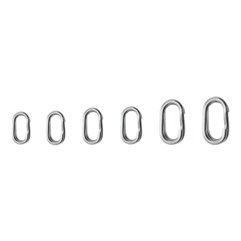 

1000 шт., овальное двойное овальное кольцо для приманки из нержавеющей стали, соединительная пряжка, искусственная приманка, овальное кольцо, рыболовный крючок, кольцо, пружина