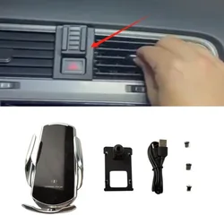 15W Fast Charging Wireless Charger Car Mount Phone Holder Automatic Clamping For 2014-2020 Volkswagen VW Golf 7 MK7