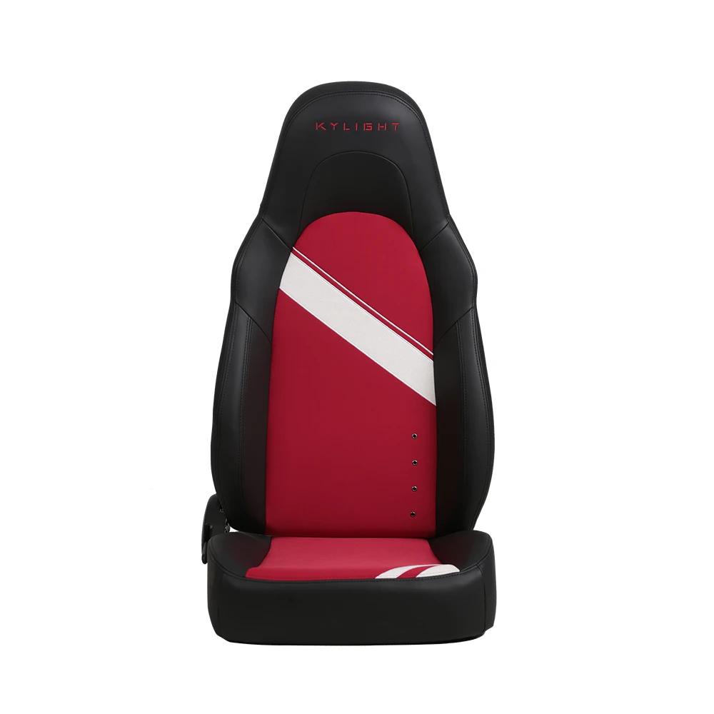 High Quality Universal Adjustable Modified Racing Car Seat for Sport  Simulator  Red Fabric and Black PVC Leather