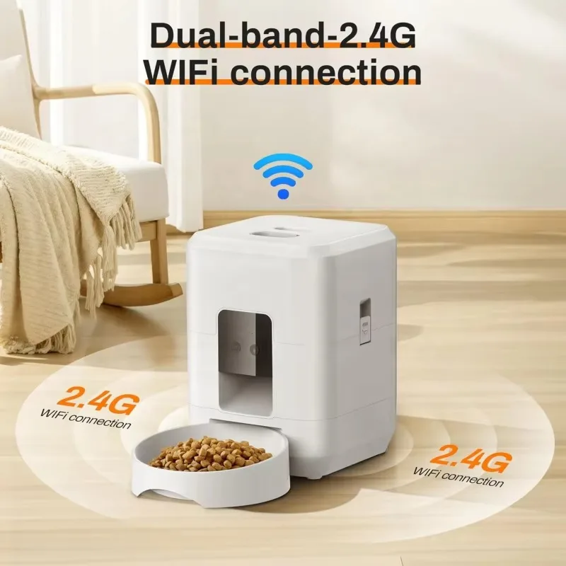 2L Smart Pet Feeders Automatic Dog Feeders Timed Meal Scheduling Cat Food Dispenser Auto Dog Food Feeders with Wifi