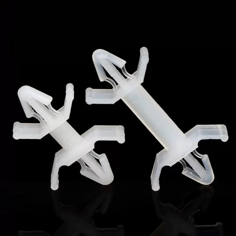 100pcs PA66 Nylon PC Spacer Standoff Self-Locking Double Airplane Head Circuit Board Support Isolating Pillar for Opening 4mm