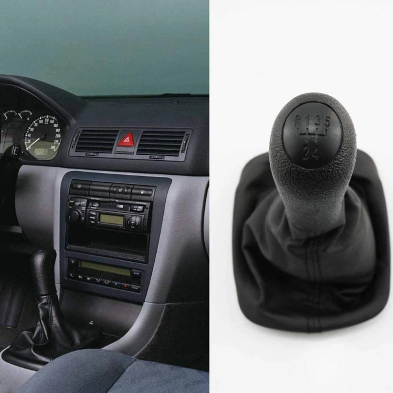 5 Velocidade do Deslocamento de Engrenagem Knob, Stick Lever, Gaiter Boot Cover para Skoda Octavia A4 Sedan