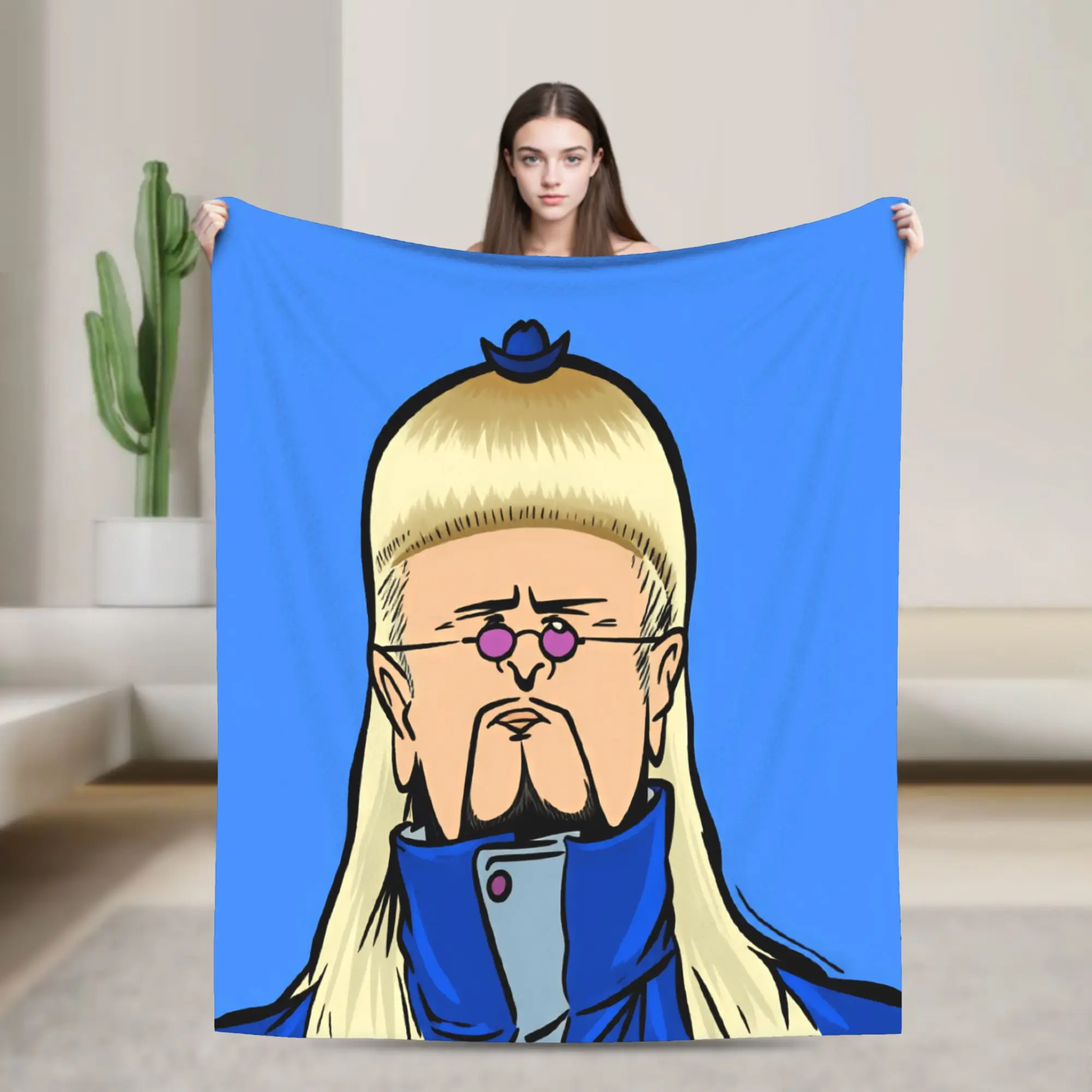 Oliver Tree Cowboy Tears Soft Cozy Blanket  Funny Plane Travel Throw Blanket Bedroom Flannel Bedspread Sofa Bed Cover