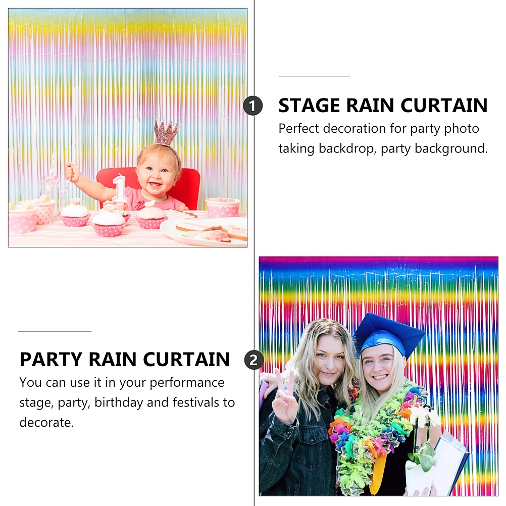 

2 Pcs Decoration Party Favor Backdrop Birthday Decorative Wall Background Hangings