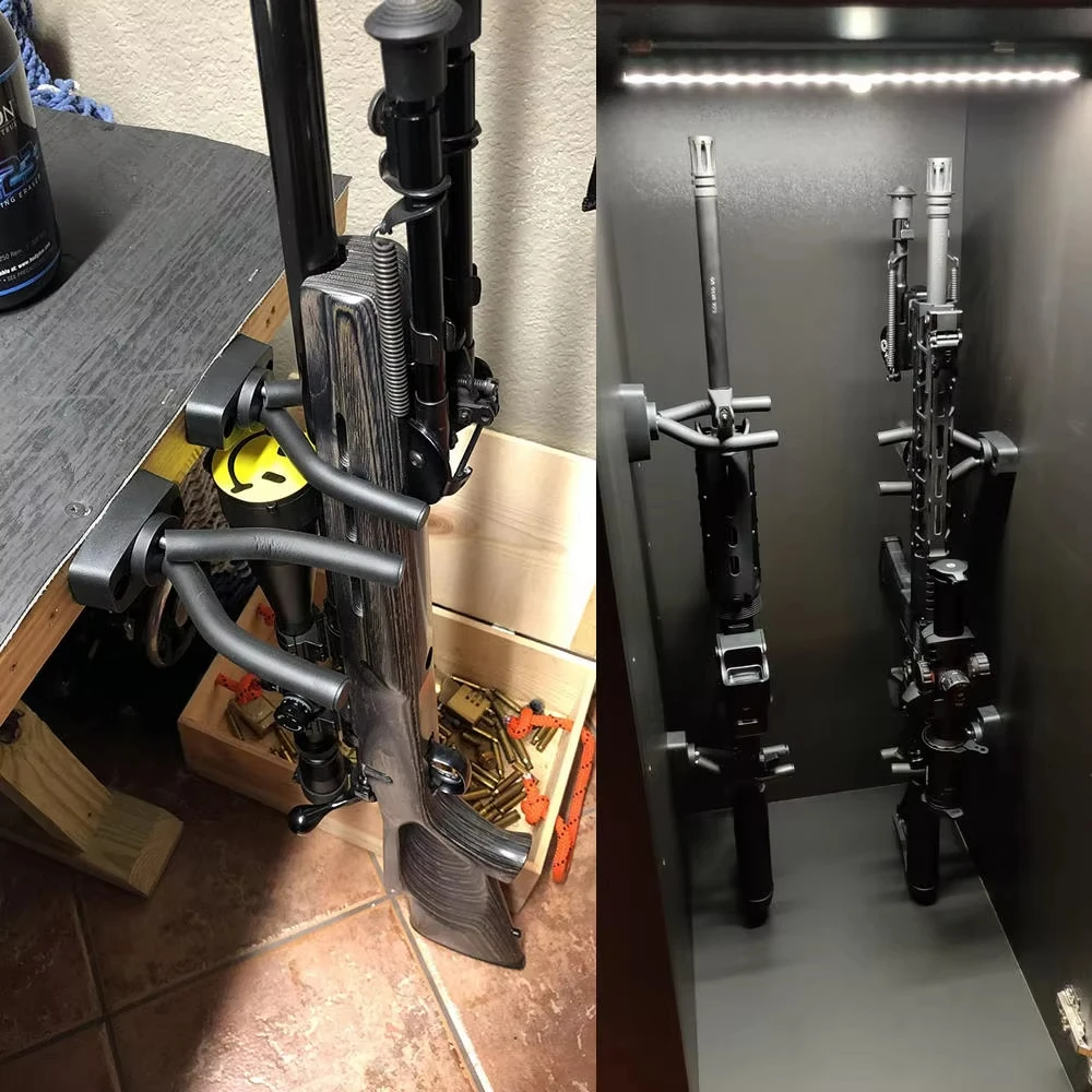 Gun Racks Wall Mount Gun Storage Display Hanger Hook For Rifles, Shotguns, Pistol, Airsoft, Compound Bow And Baseball Bat