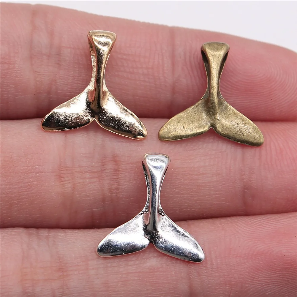 Pendant Whale Tail Charm Ocean Collection Charms For Ocean Beach Theme DIY Bracelet Necklace Jewelry Making Supplies