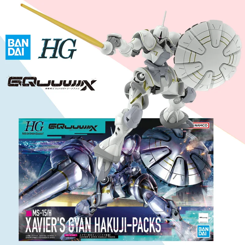 

Bandai Original HG 1/144 Gundam MS-15/H XAVIER'S GYAN HAKUJL-PACKS Assembly Model Full Action Figure Toy Collection Gift for Kid