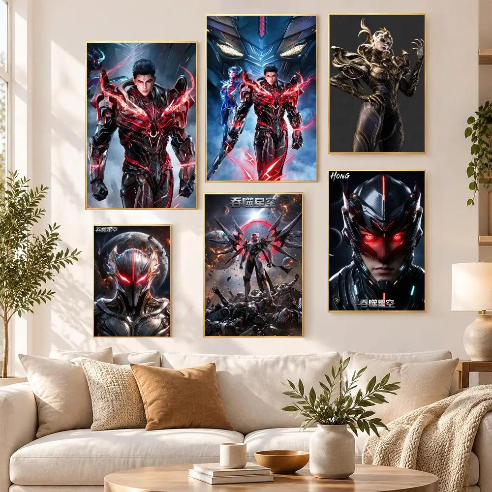 Anime Popular Action Swallowed Star Poster HD Waterproof PP Self Adhesive Aesthetic Bedroom Dorm Gaming Room Home Decor Gift