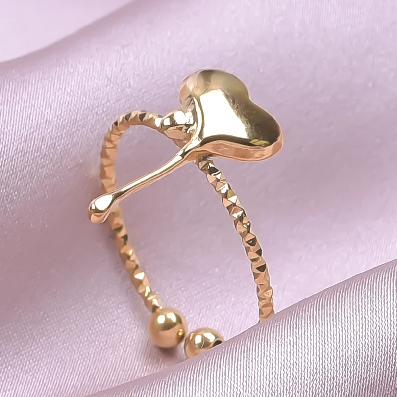Bague 18k Gold Plated Open Adjustable Stainless Steel Rings For Women Men Accessories Cross Shell Plant Leaf Ring Finger Jewelry