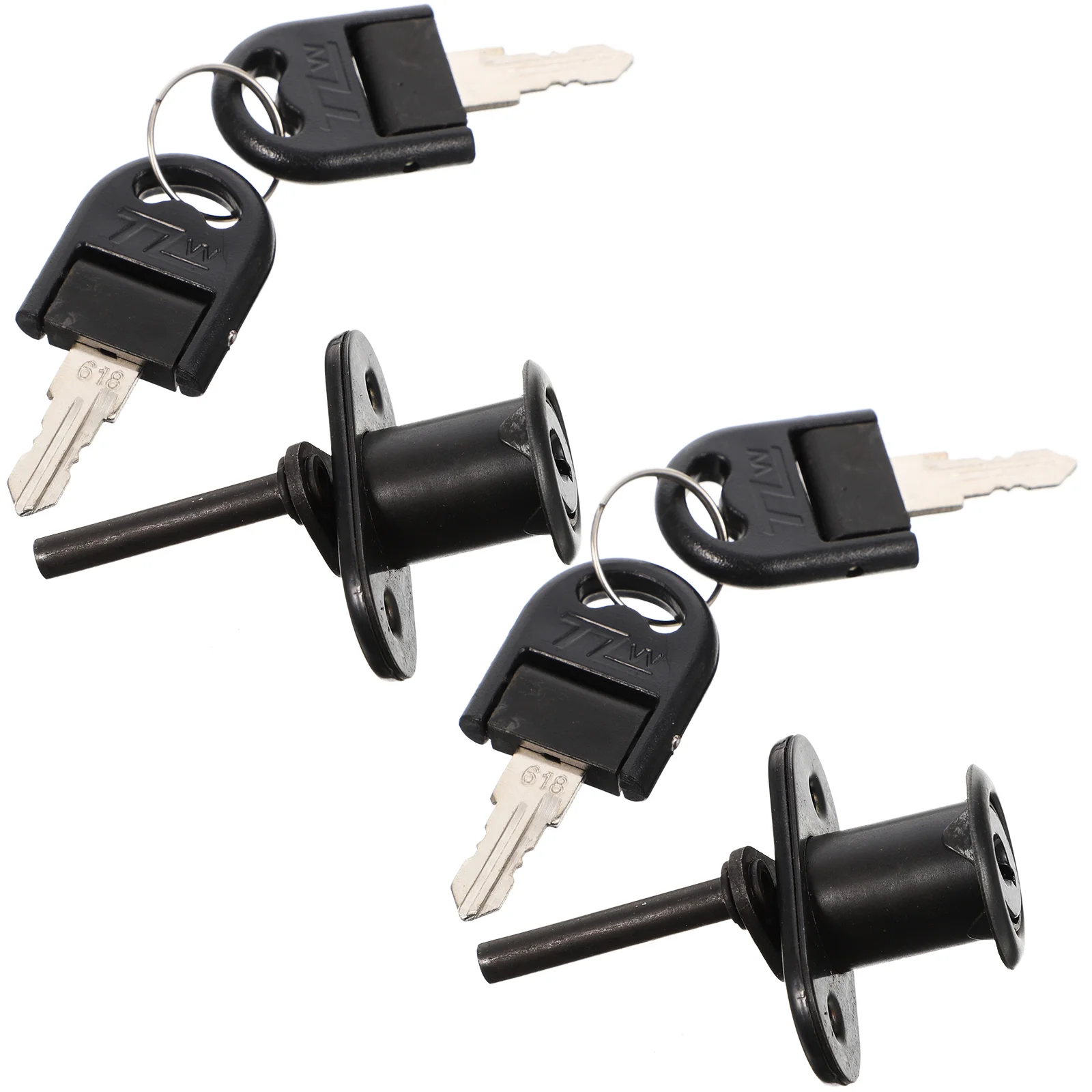 

2 Pcs Triple Drawer Lock Office Desk Furniture Hardware Cold Rolled Steel Central Padlock Security Cabinet Door Locks High