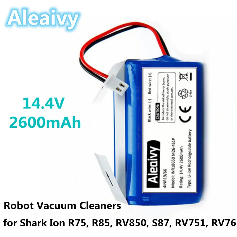 

NEW 14.4v 3200mAh 18650 Replacement Shark RVBAT850 Battery for Shark Ion R75 R85 RV850 S87 RV751 RV761 Robot Vacuum Cleaners