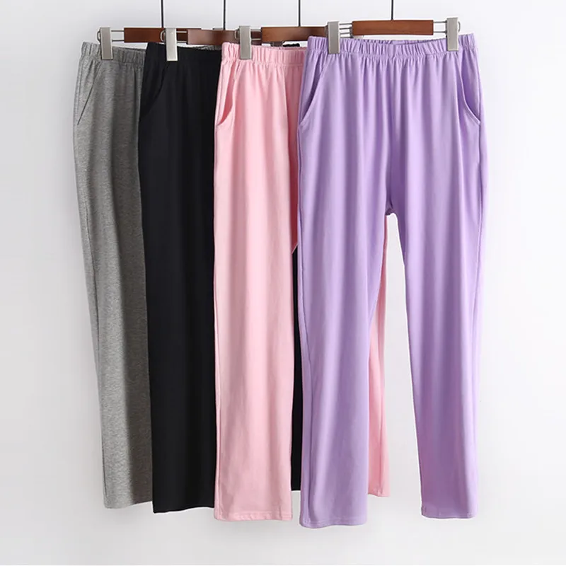 

M-3XL Big Size Women's Pajamas Pant Autumn Winter Home Wear Bottoms Sleep Pants Cotton Nightwear Trousers Casual Sleepwear