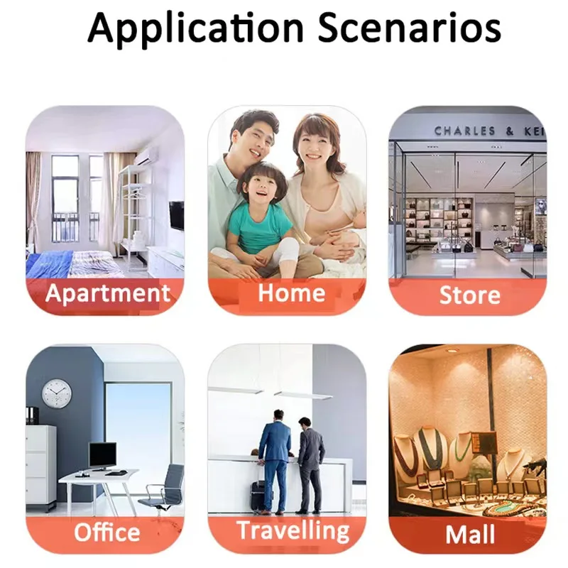 1/5PC Tuya Wifi Smart Door Window Sensor Open Close Detector Smart Home Security Protection Via Alexa Google Home Smart Life APP