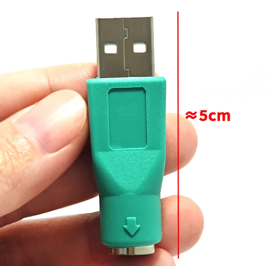 USB Male Port to PS/2 Female Converter Adapter for PC Computer Keyboard Mouse to USB1.1 2.0 Compatible Data Transmission