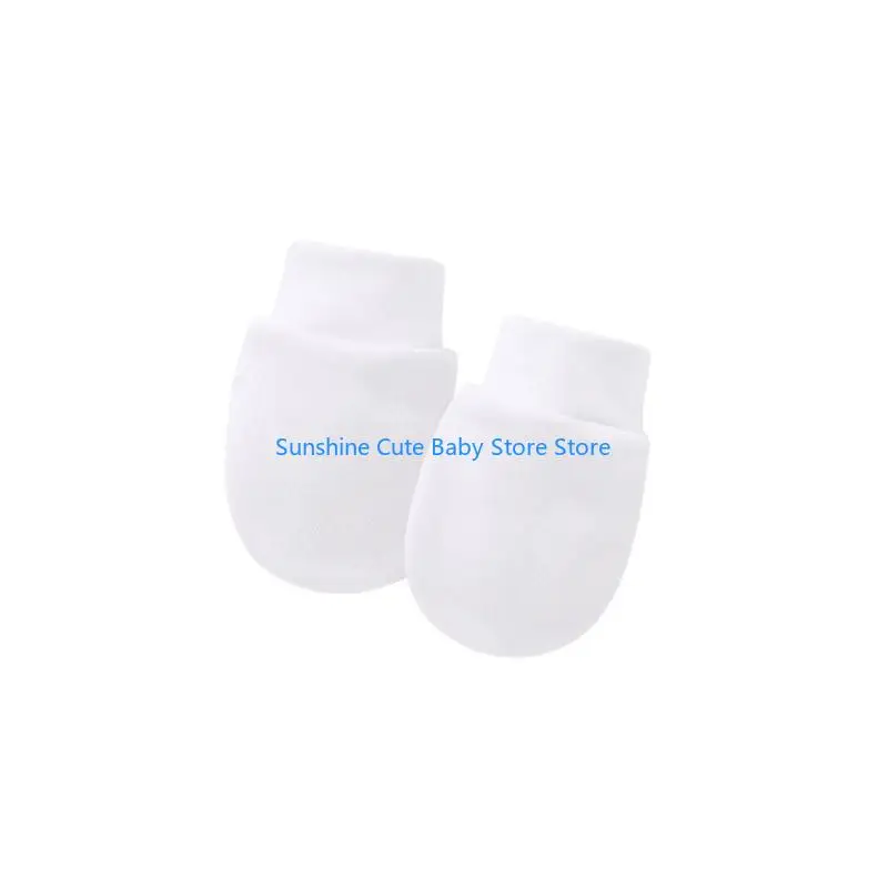 C5AF Baby Anti Scratching Soft Cotton Gloves No Scratch Hand Socks Newborn Supplies