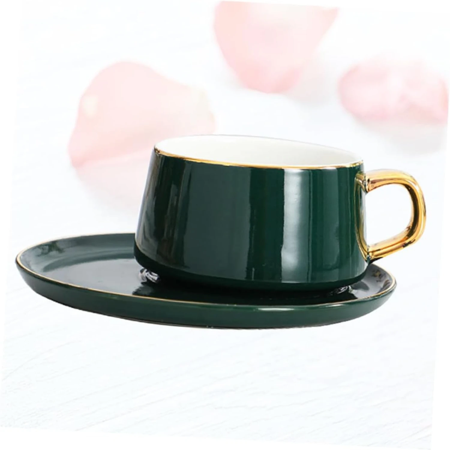 

Beautiful and Elegant Ceramic Coffee Cups for Home and Office Use - Stylish Espresso Cups with Matching Saucers - Durable and Pr