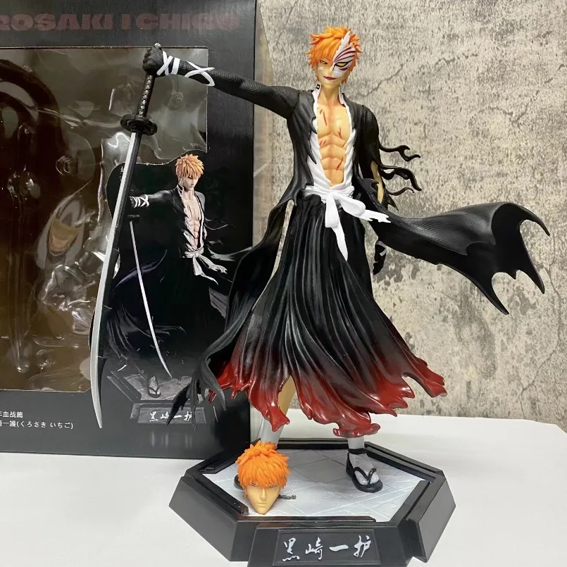 31cm BLEACH Kurosaki Ichigo Action Figure #991 Kurosaki Ichigo Anime Figure PVC GK Statue Figurine Collectible Model Doll Toy