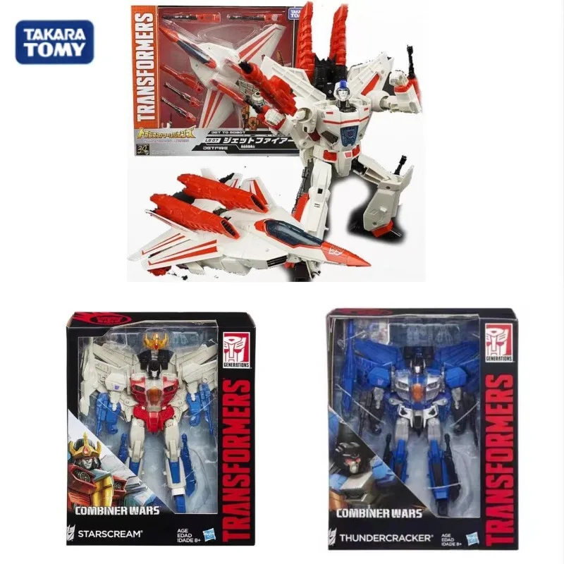 Takara Tomy Hasbro 트랜스포머 IDW LG07 Jetfire Skyfire Starscream Thundercracker 취미 선물 로봇 소장 장식 장난감