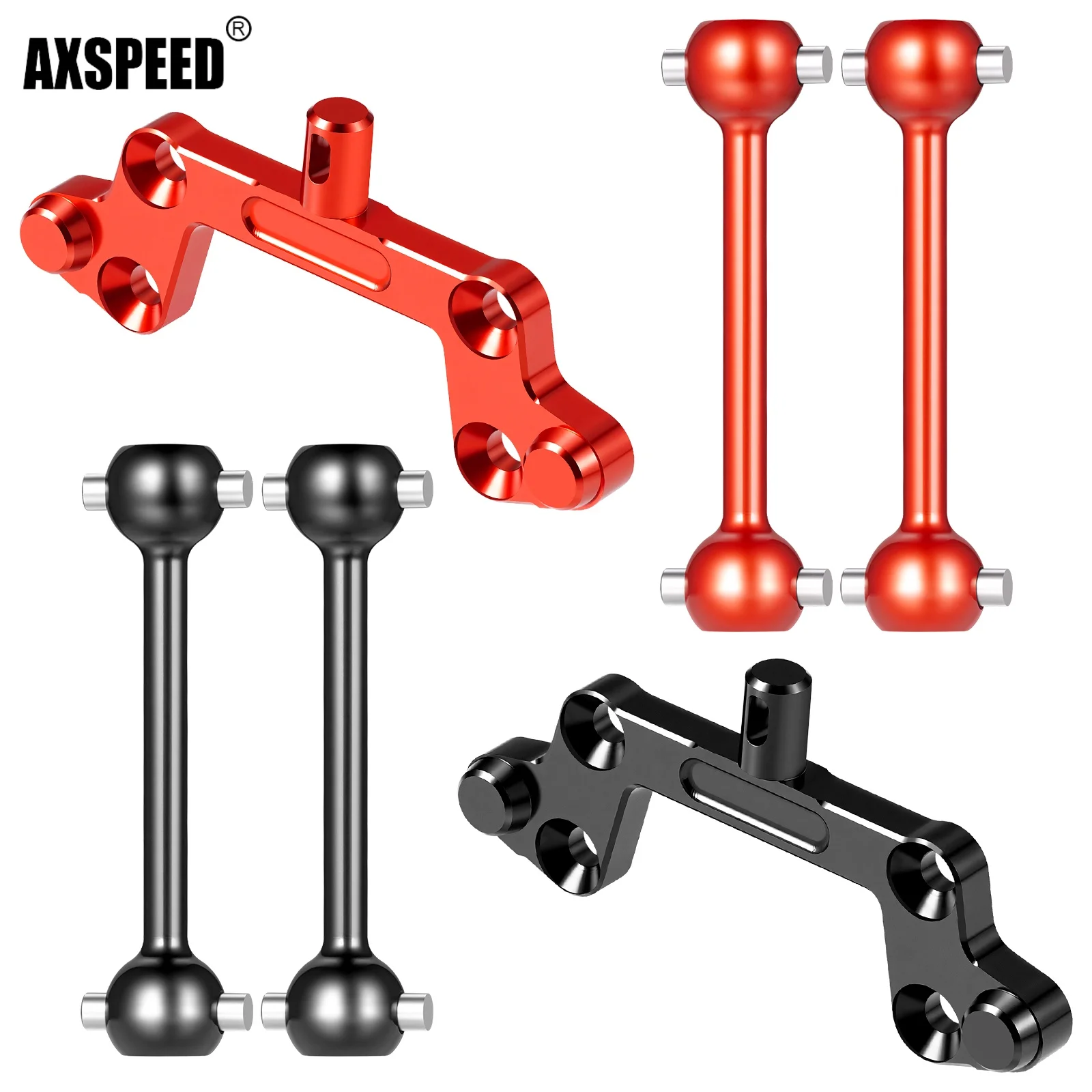 AXSPEED Metal Dog Bone Rear Body Post Fixing Bracket Shell for 1/10 Kyosho FZ02 RC Car Upgrade Accessories