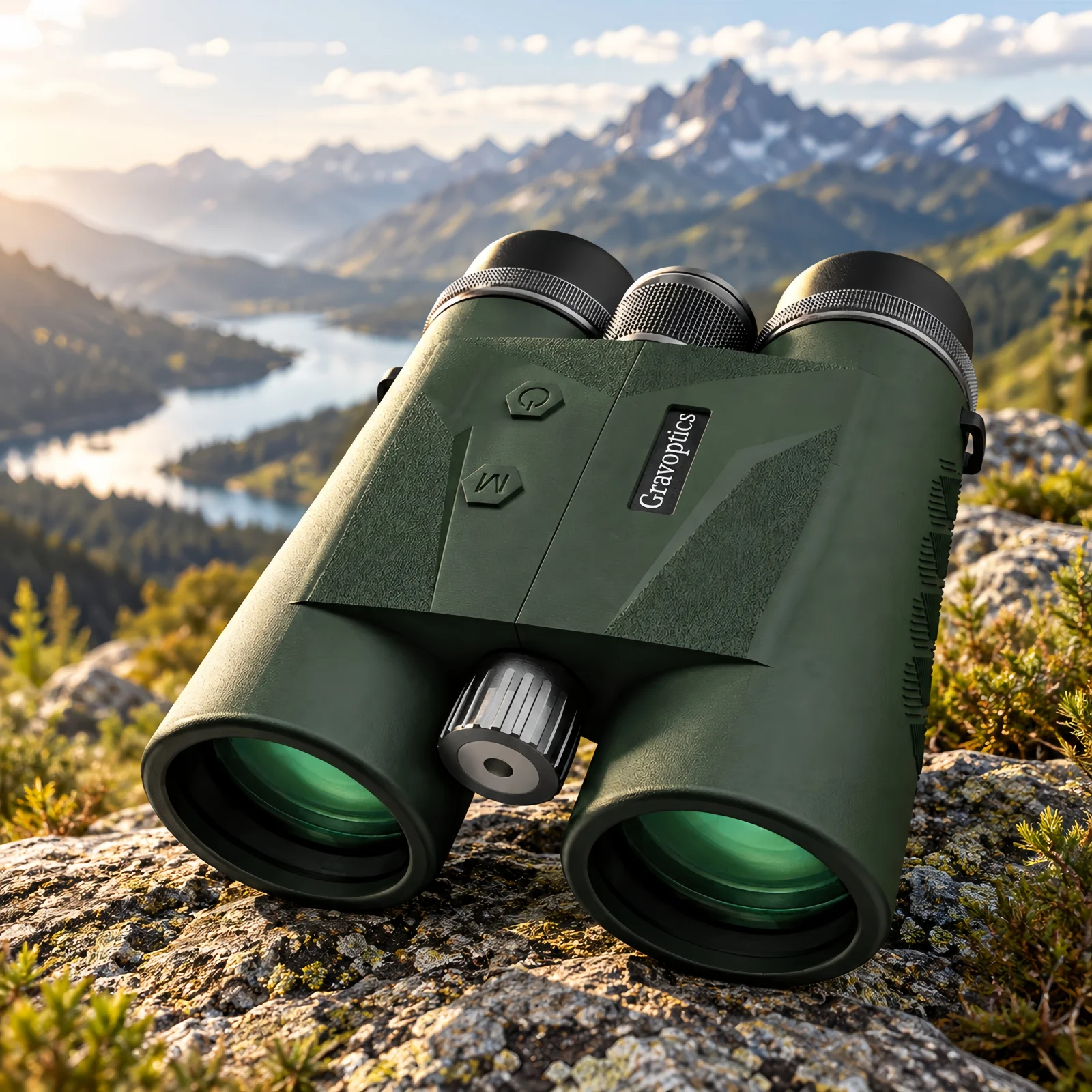 Gravoptics 10x42 Laser Rangefinder Binoculars High Definition Precise Ranging for Hunting & Outdoor Observation