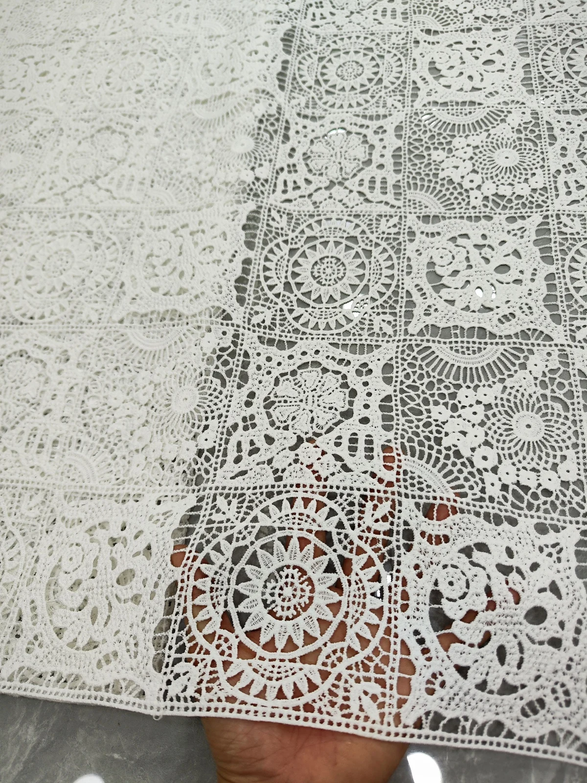 White African Voile Lace Fabric 2024 High Quality French Nigeria Guipure Cord Water Soluble Lace Fabric For Party Dress PJFT2408