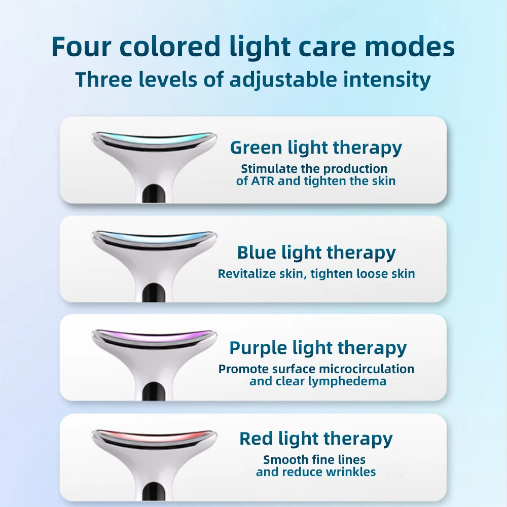 Neck Face Lifting Massager Double Chin Remover Hot Compress LED Photon Therapy EMS Skin Tighten Anti Wrinkle Neck Beauty Device