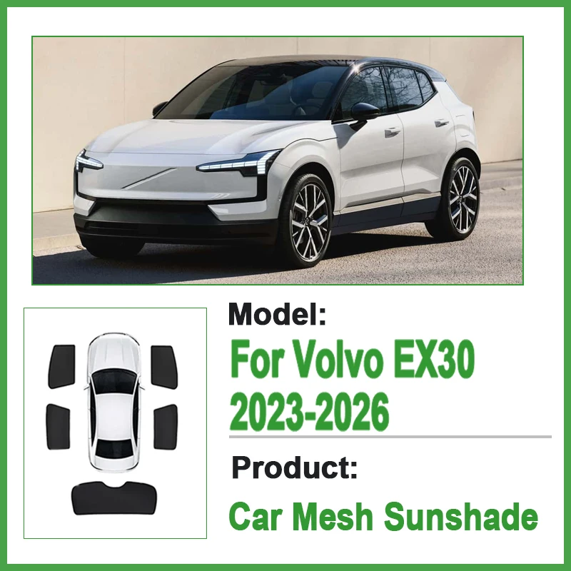 Car Mesh Sunshade For Volvo EX30 2024 Accessories 2023 2025 2026 Windshield Sun Visors Auto Windows Sunshades Protect Bodykits