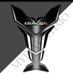 Pegatina de panel lateral con logotipo 3D para motocicleta Ducati Diavel 1260 S 1260 S, almohadilla protectora de combustible, emblema de carenado