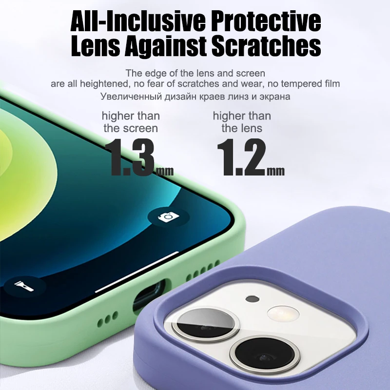 Original Liquid Silicone Case For Apple iPhone 11 13 12 14 Pro Max Mini Phone Cases 7 8 Plus X XR XS Max Soft Cover Accessories - náhled 2