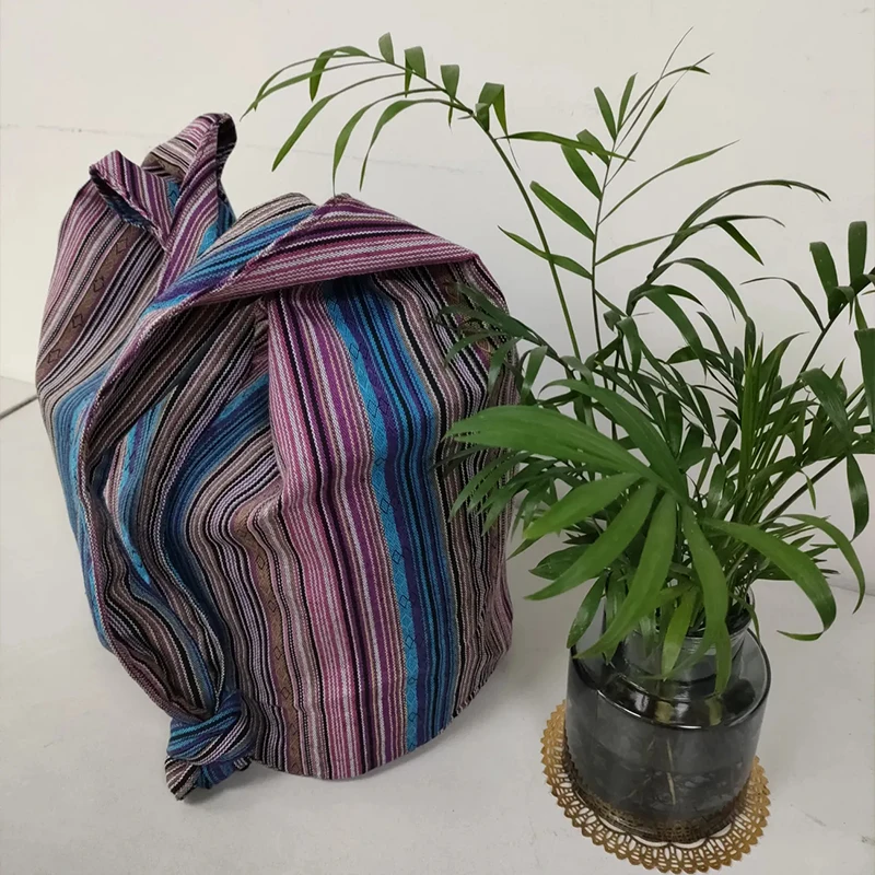 Vintage Bohemian Chic Canvas Shoulder Bag Ethnic Style Large Capacity Handbag Soft Tote Bag Casual Crossbody Bag Female Daily