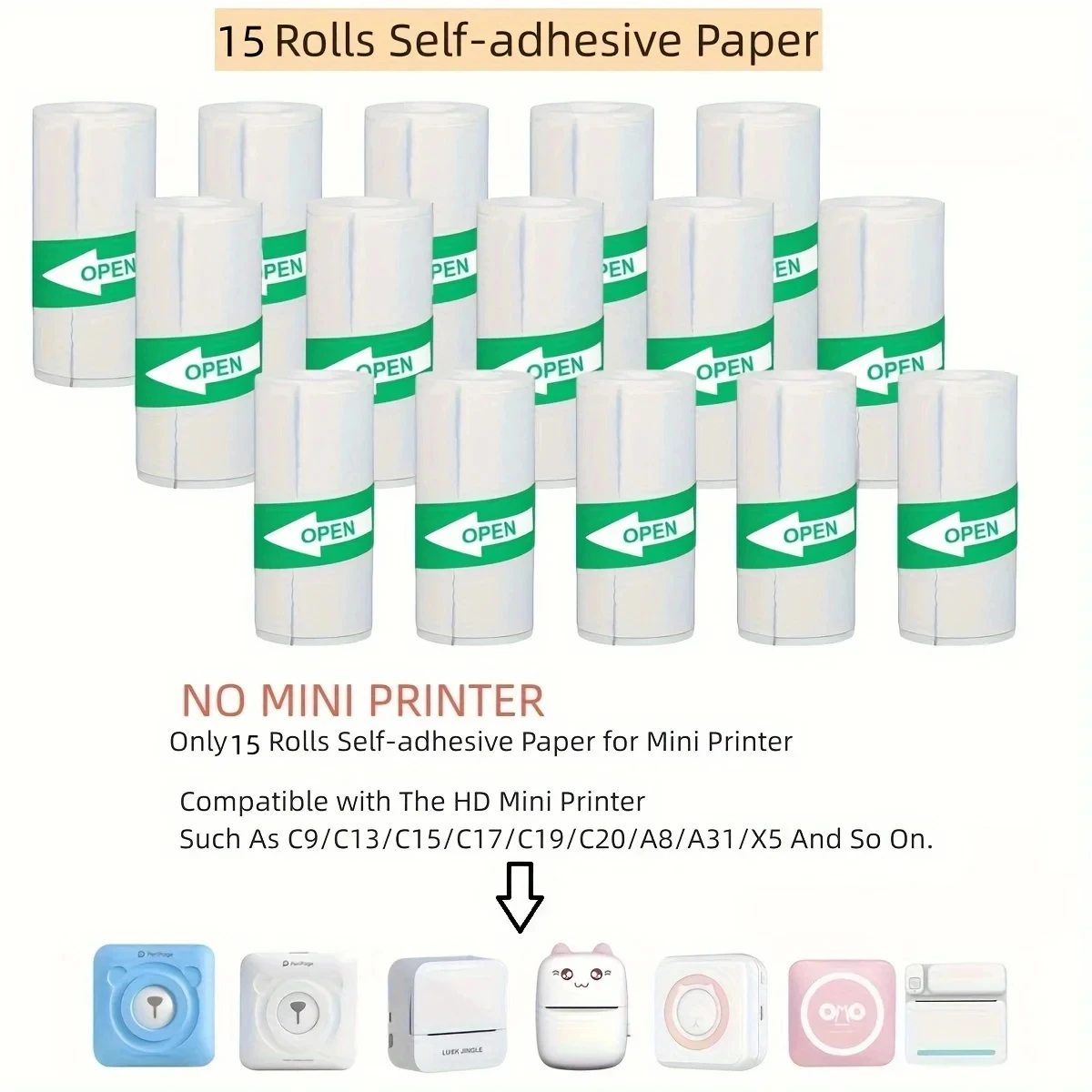 MINI impresión de papel térmico autoadhesiva, etiqueta adhesiva para álbum de recortes DIY, Mini impresoras, pegatinas de diario de la Liga de Campeones, nota