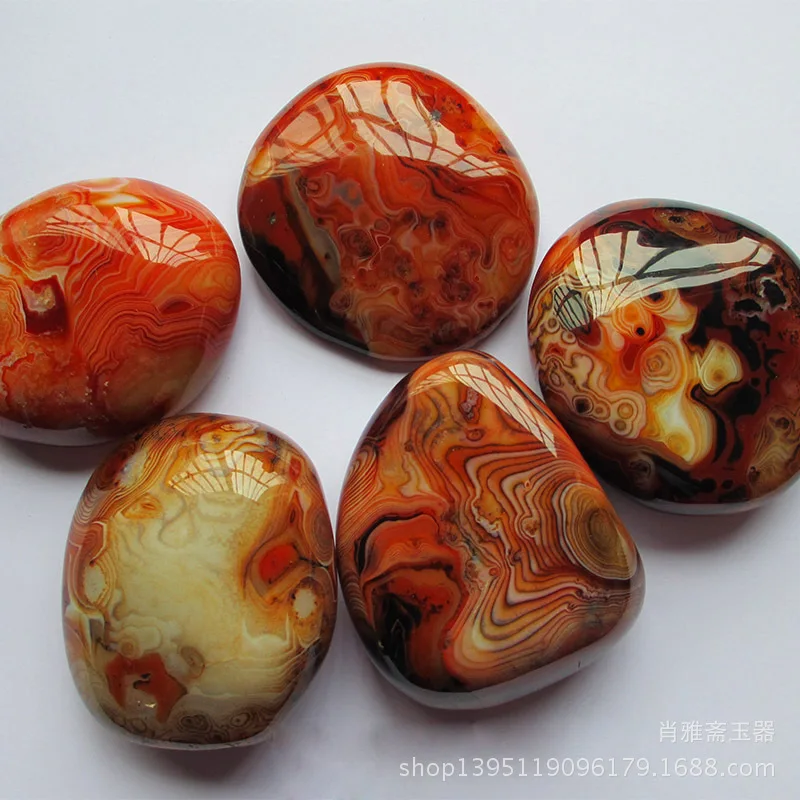 Sardonyx Pieces Wholesale Red Jade Pebble Agate Rough Stone Hand Grip