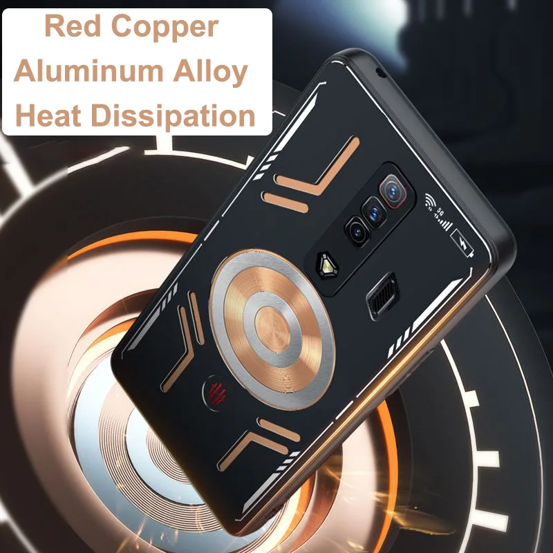 For Red Magic 7S Pro Case For Nubia Red Magic 7 Pro Copper Aluminum Heat Dissipation Cover For Red Magic 7 7S 5G Shell