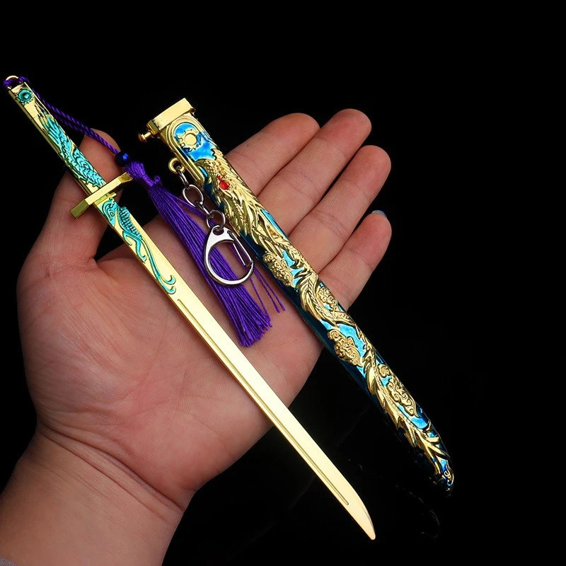 22 cm/8,66 Zoll Spiel für Frieden Spiel Periphere Schwerter Waffen Modell Desktop Display Ornamente Sammlung Geburtstagsgeschenk für Mädchen Jungen